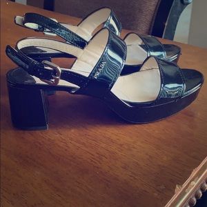 Black Prada Strap Heels